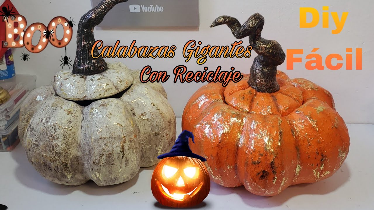 ¡Transforma Cartón en Calabazas Gigantes Increíbles! 😱🎃