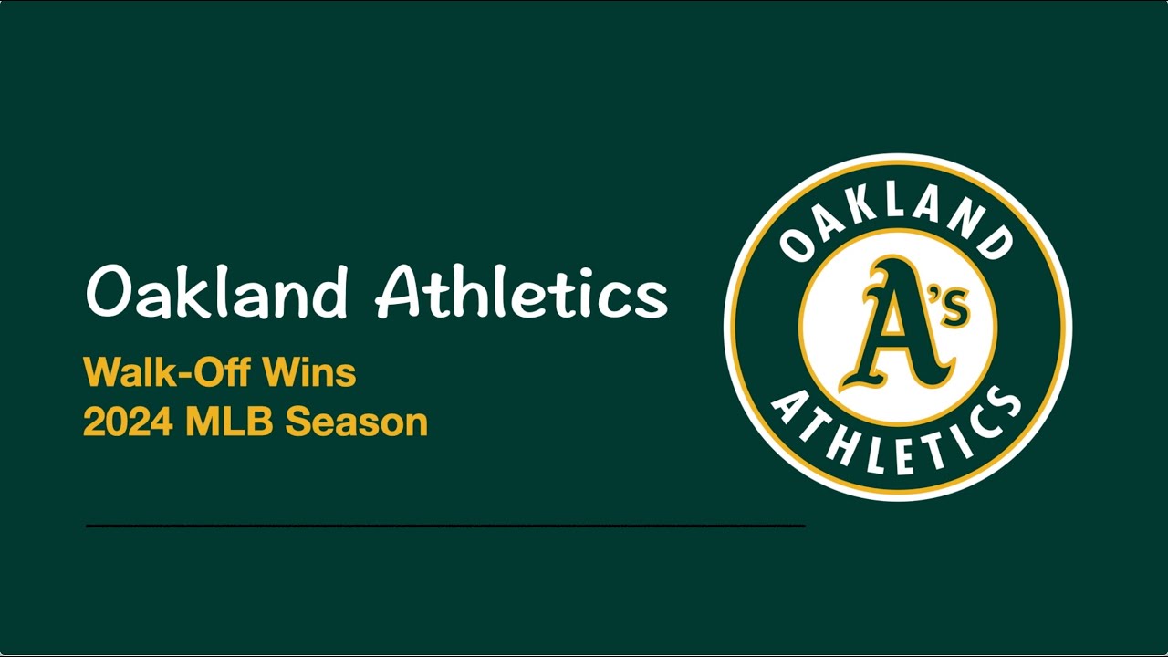 Oakland Athletics Walk Off Wins (2024)