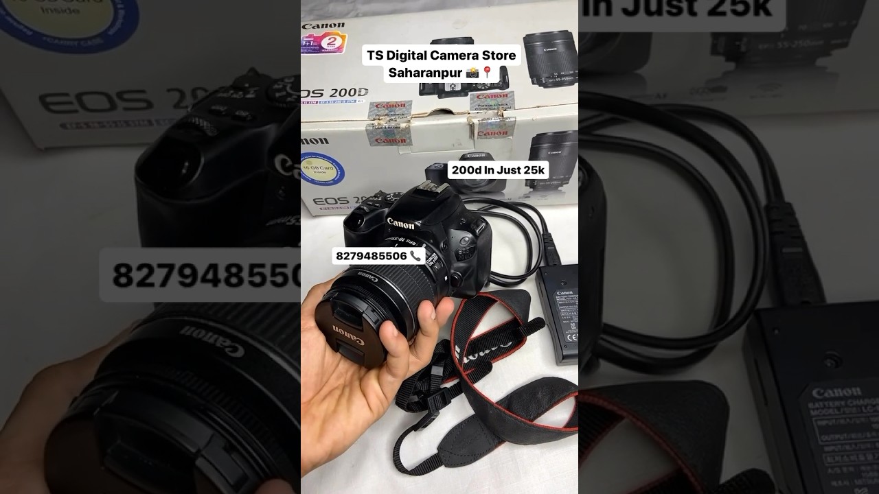 Canon 200d 18 55 Lens 🤩 BEST OFFER | 25000₹ Me Second Hand Camera Market | Old Dslr Camera Shop 📸
