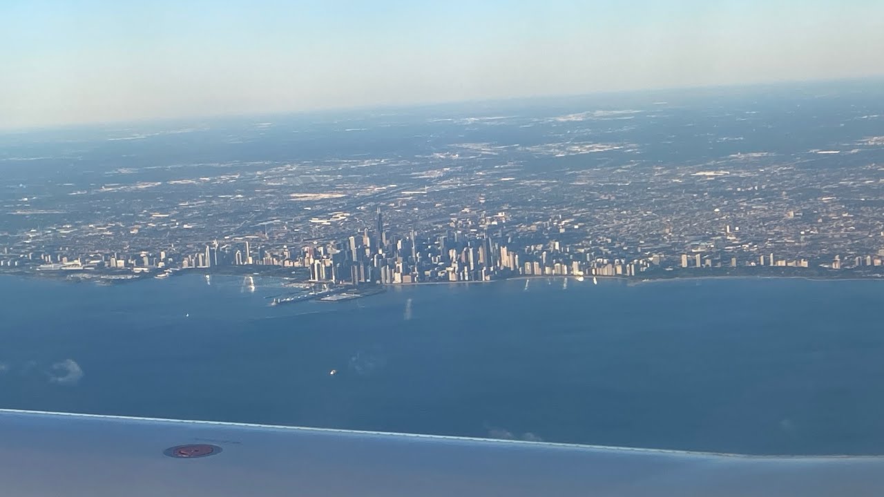 My first ever flight landing in Chicago!