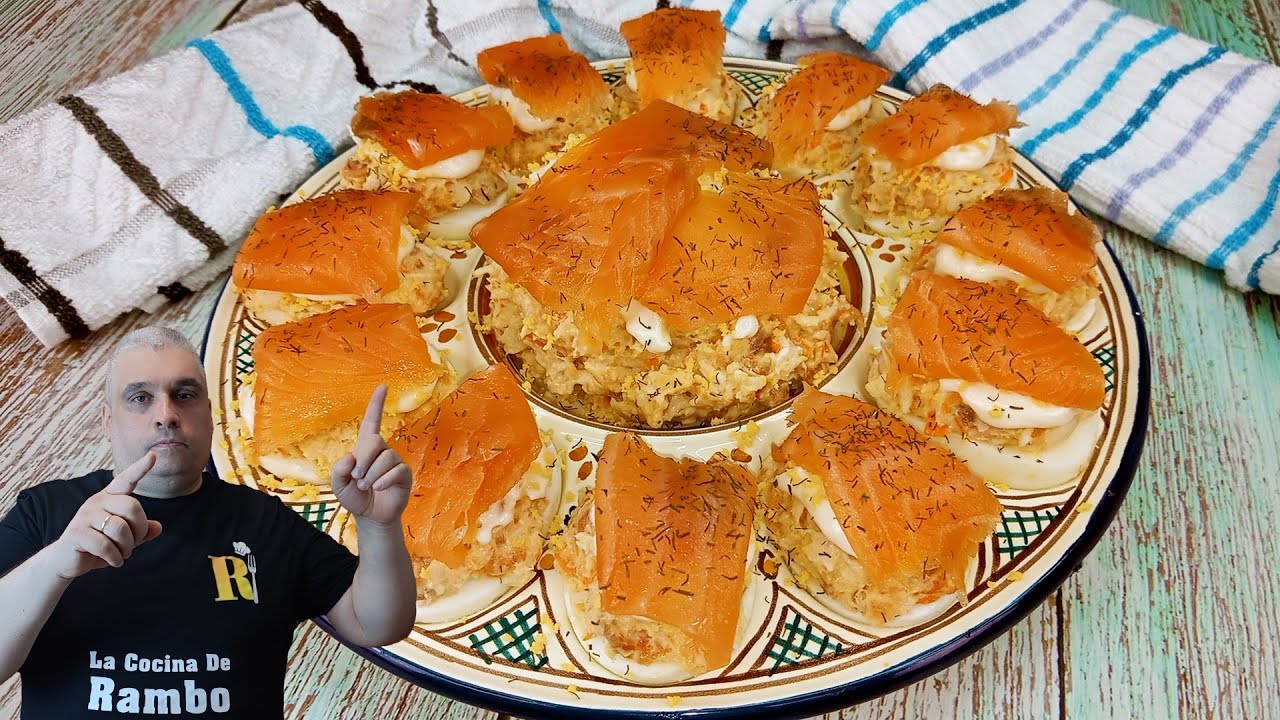 ¡Nunca había comido Huevos Rellenos de SALMON tan Brutales! 😋 RECETA DE NAVIDAD 😍🥚😋 BRUTAL