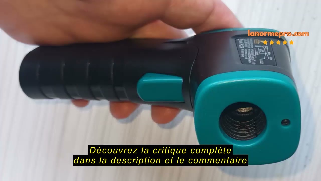 Avis sur la ERICKHILL Thermomètre infrarouge de -50 °C à 600 °C, émissivité réglable, thermomètre la