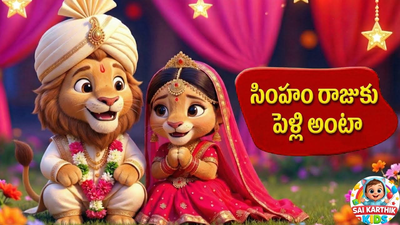 Simham Raju | సింహం రాజుకు పెళ్లి అంటా |Telugu Rhymes | Telugu Song For Children