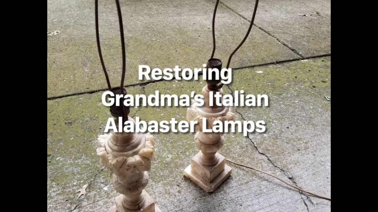 Restoring Antique Italian Alabaster Lamp Part 1