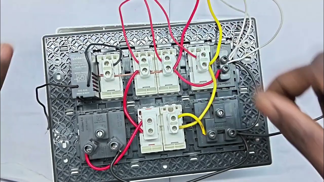 12 मॉडल बोर्ड में इन्वर्टर का कनेक्शन कैसे करें12 model switch board wiring