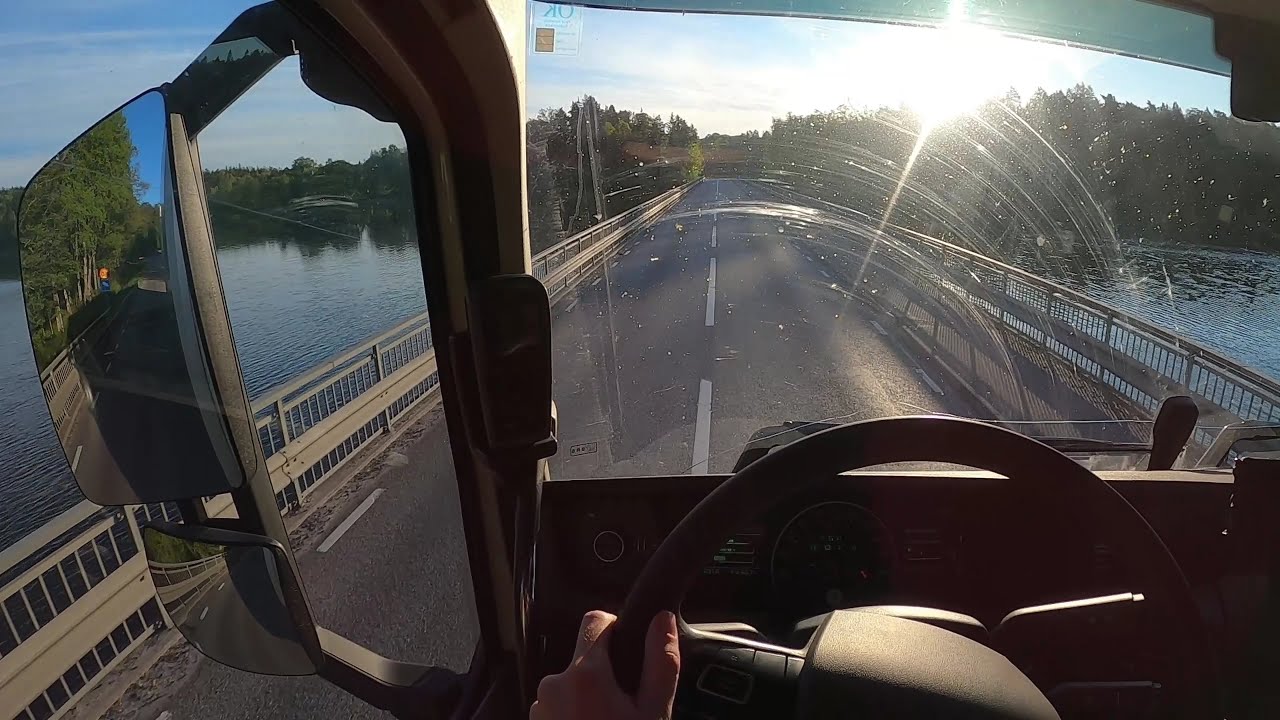 5 AM Sunrise drive with broken steering - Volvo FH500 + Trailer