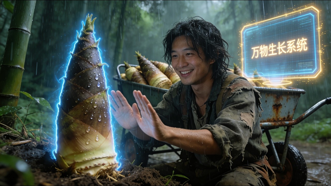 【完結】🔥竹筍能夠瞬間長大？窮小子用神農種植系統催熟萬物，帶領村民發大財.....