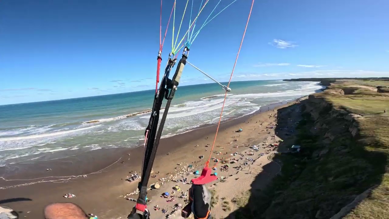 Parapente en Acantilados de Mar del Plata, Buenos Aires Argentina. Febrero 2026. Parte 1 despegue 