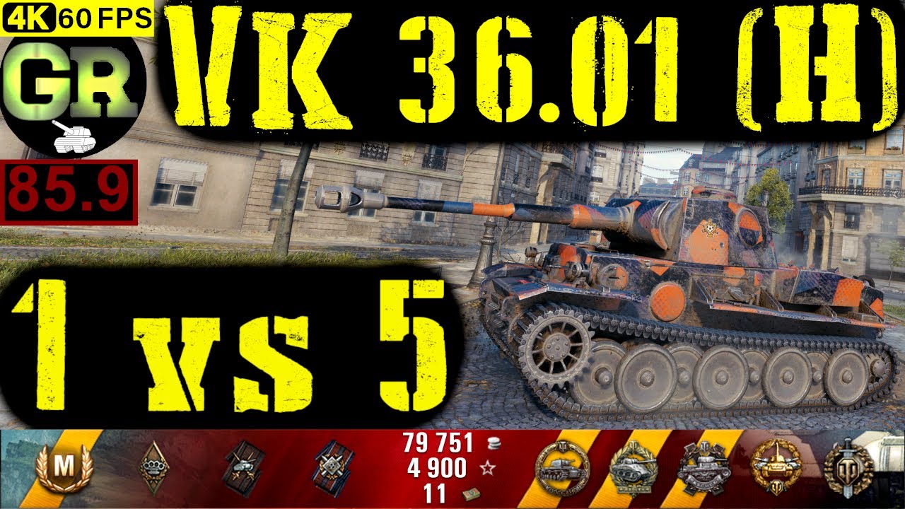 86_World of Tanks VK 36.01 (H) WoT Replay - 8 Kills 3.6K DMG(Patch 1.4.0)