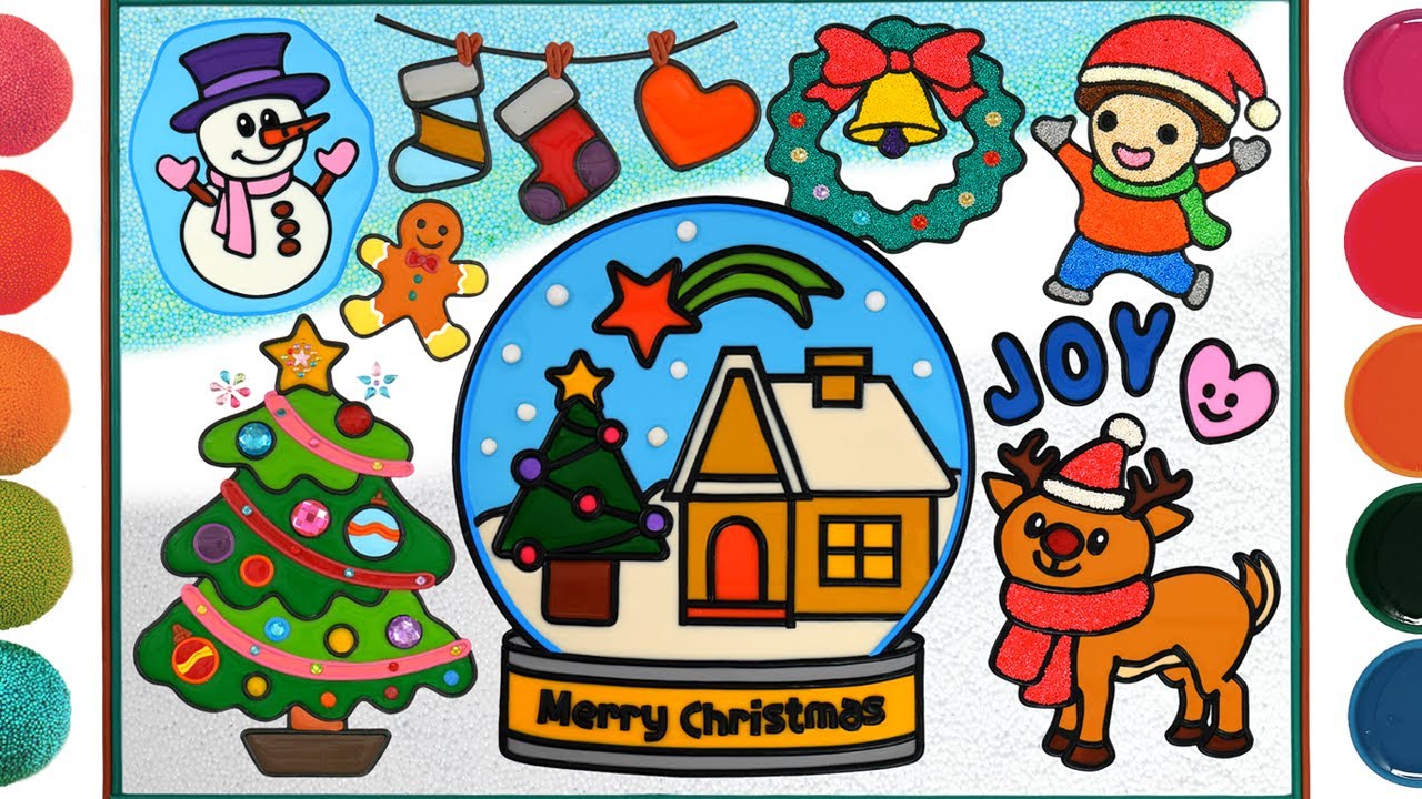 Christmas snowball, Christmas Compilation | 🌈Drawing, Painting and Coloring for Kids & Toddlers