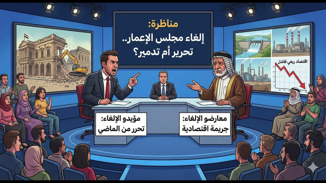 مناظرة بين وجهتي نظر حول الغاء مجلس الاعمار، هل كان القرار جريمة بحق الاقتصاد العراقي؟