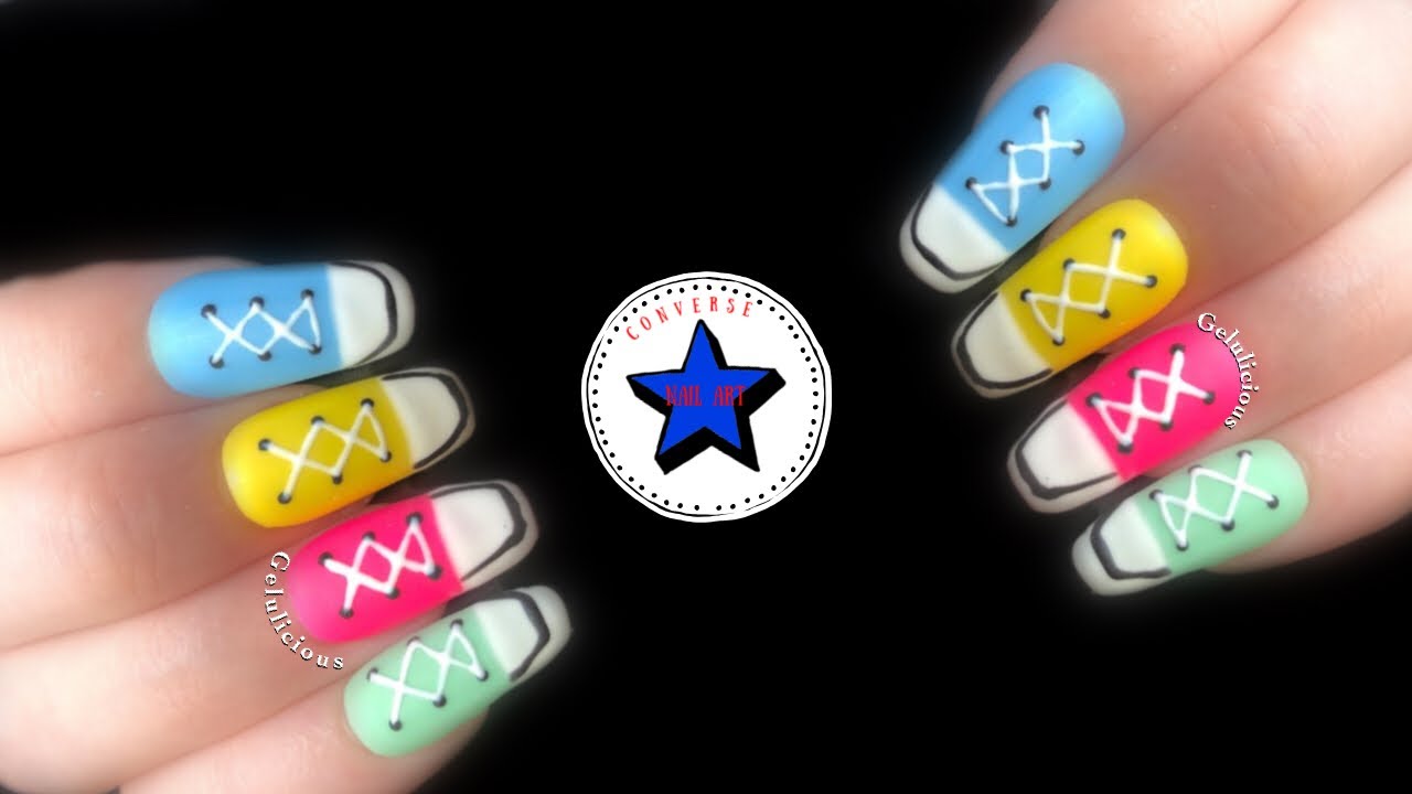 Easy Nail Art Converse Trainers: For Beginners  | Kiki London