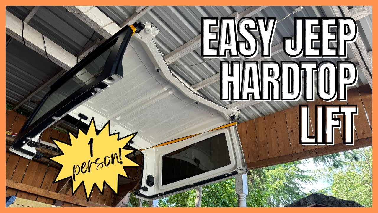 Easy DIY Jeep Hardtop Lift/Hoist that you can do by yourself