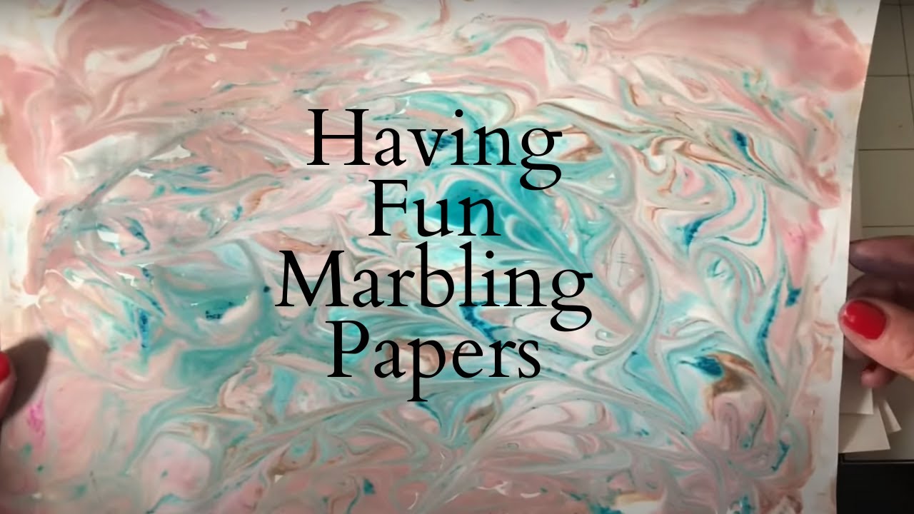 How to Marble Papers with Inks & Shaving Foam - FUN