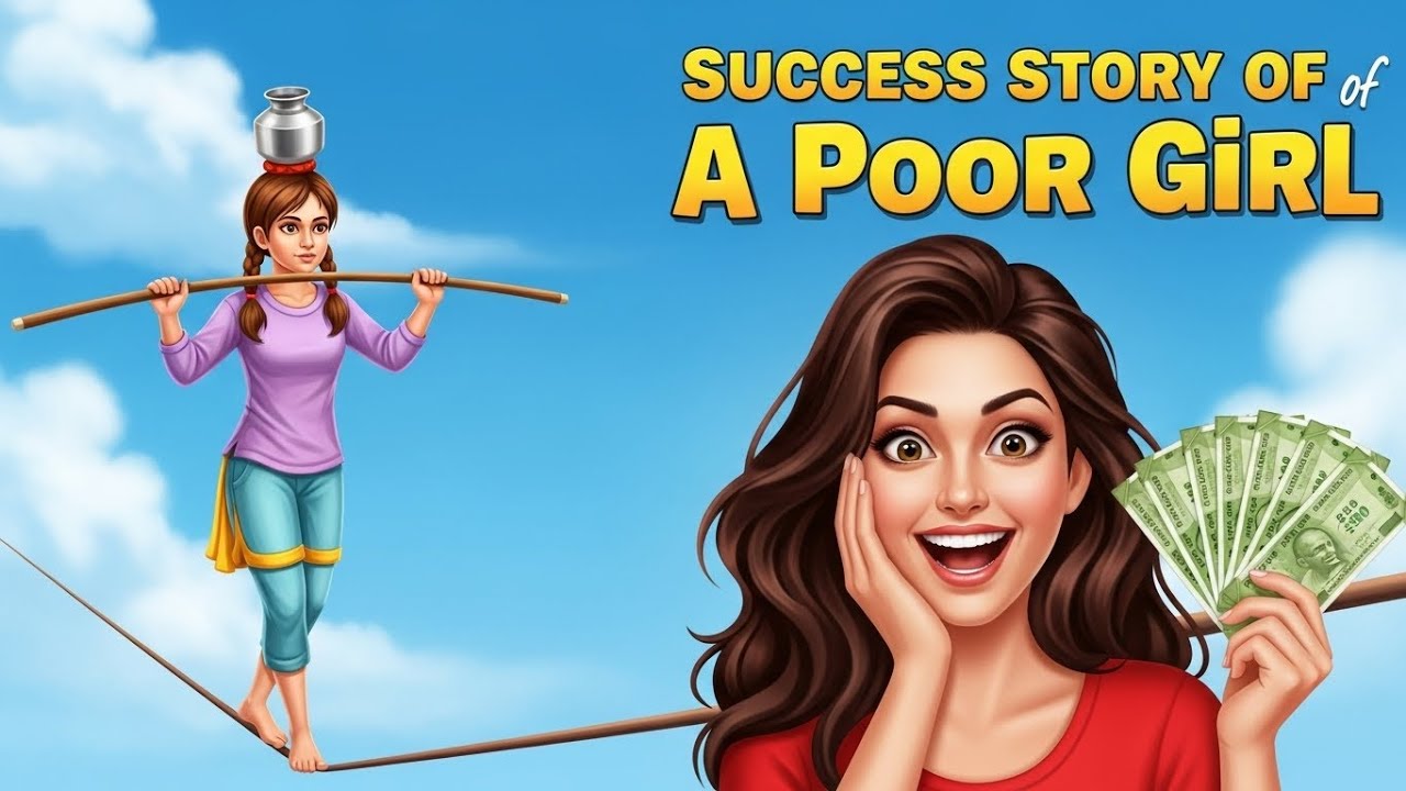 Success Story of A Poor Girl | Moral Stories | Cartoon | English Story | learn English | Motivation