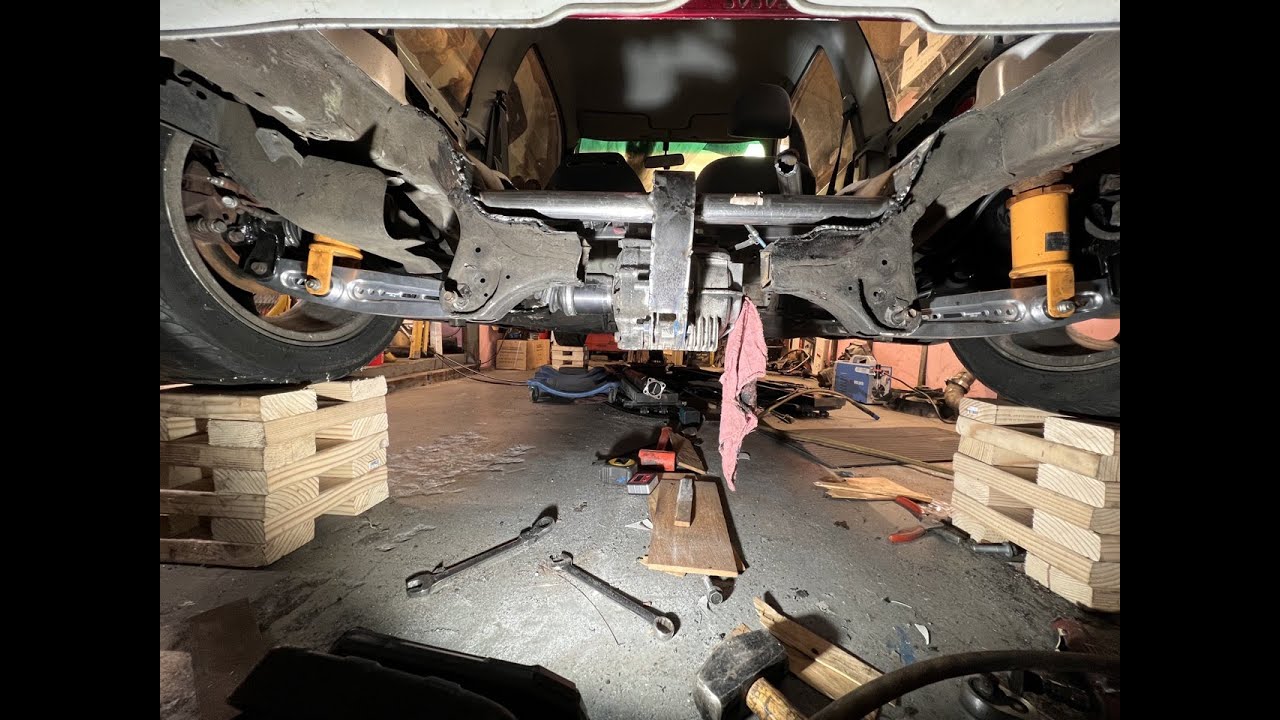 Custom INTRAC rear diff mount for AWD civic hatchback - EG AWD PT3