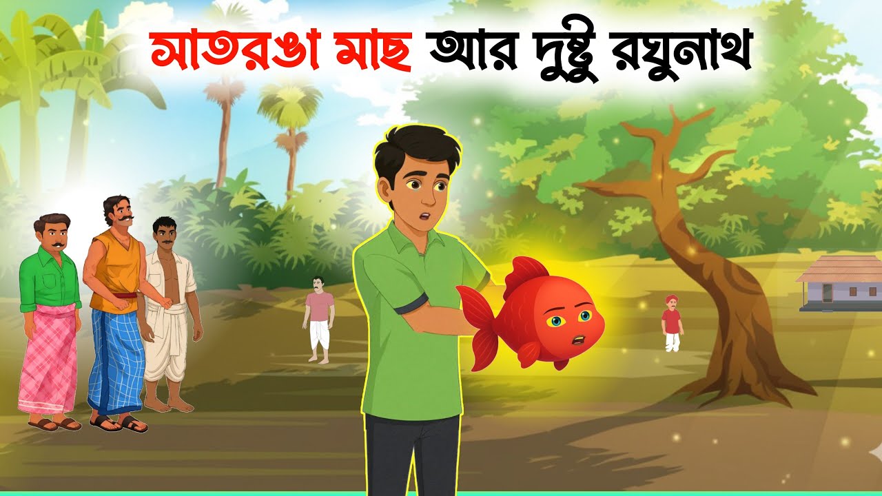সাতরঙা মাছ || আর দুষ্টু রঘুনাথ || Satronga Mach || Bangla Cartoon || Bengali Moral Story