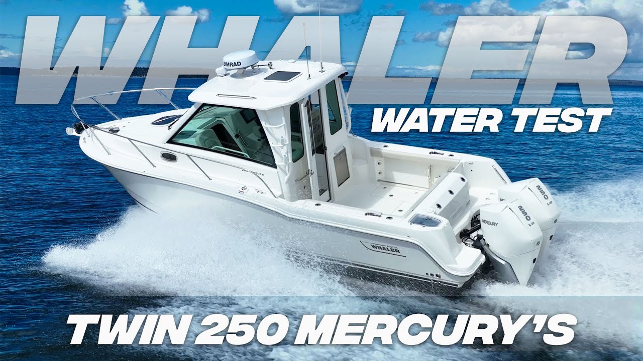 Тестирование двигателей Twin 250 Mercury на Conquest 285