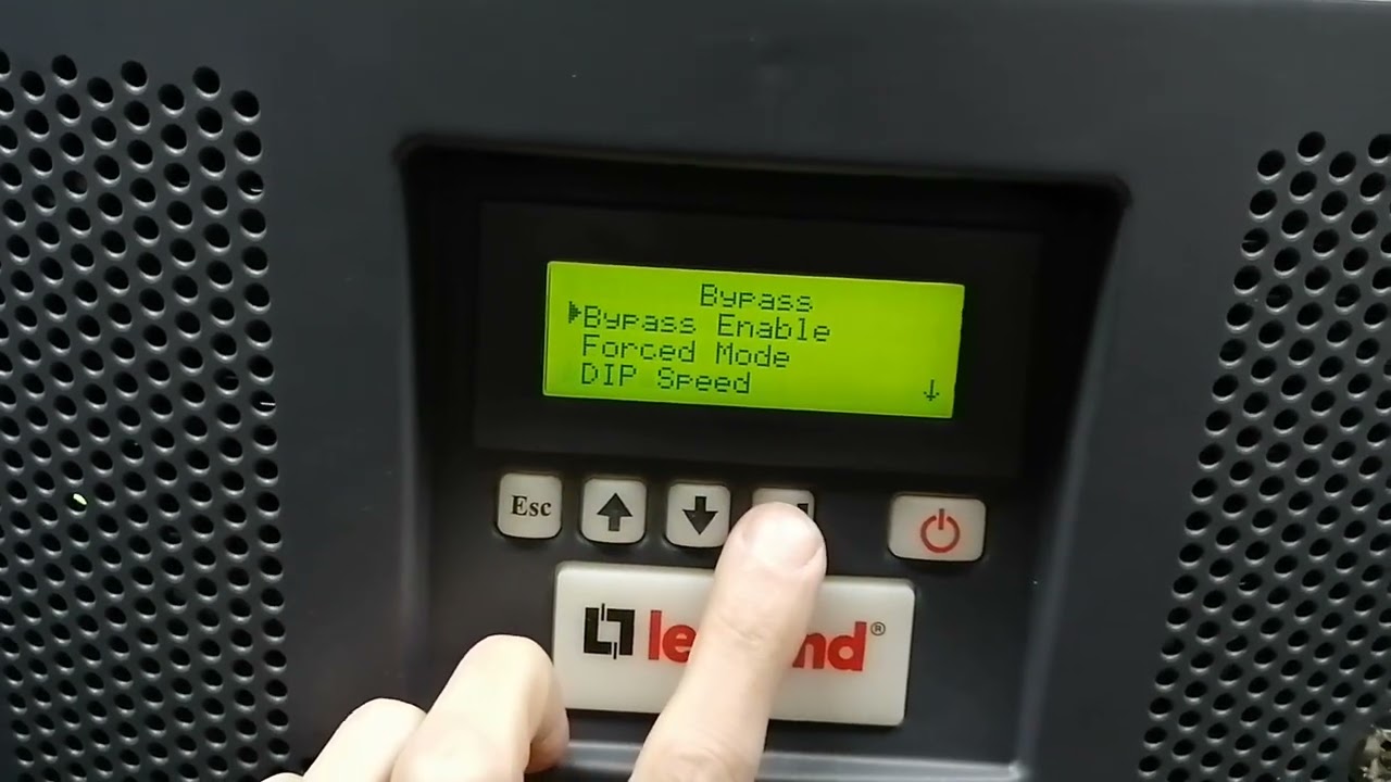 Menu UPS Legrand Trimod 40kVA (Меню ИБП Легранд Тримод 40кВА)
