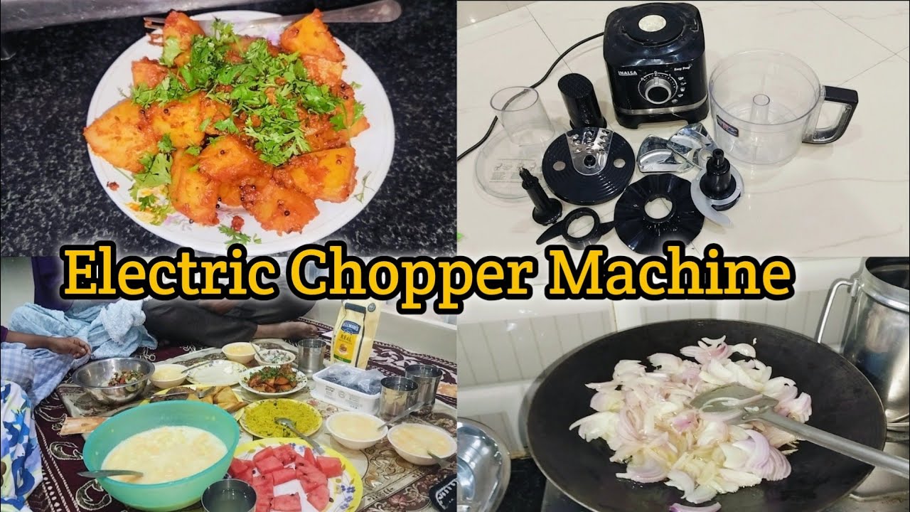 |Electric Chopper Machine 😊 Achanak Tabiyat kharab 🤒 Street Style Red Aloo Chatpate 🤤 Simple Chana 