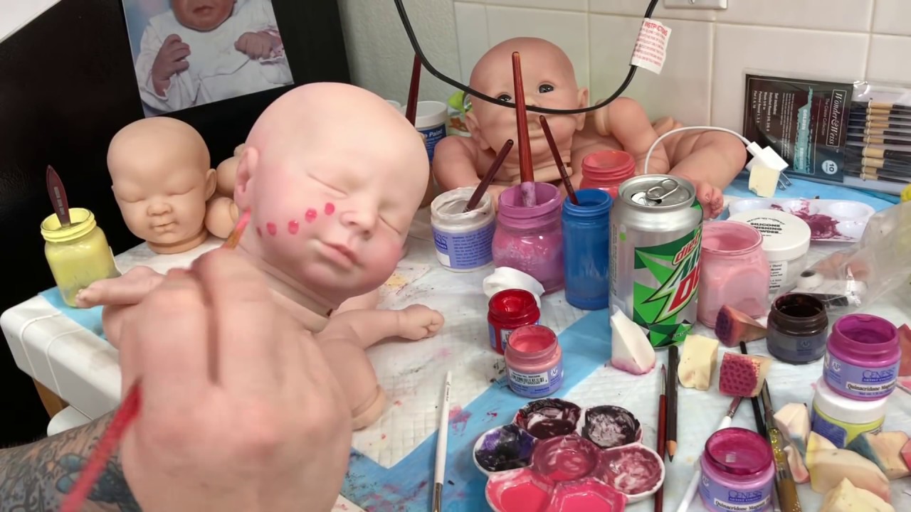 Painting Reborn Baby Doll - How to Make a Reborn Baby - Miya Painting Tutorial Part 2