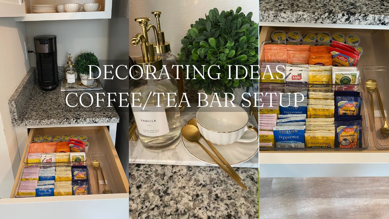 DIY COFFEE /TEA BAR SETUP | HOW TO CREATE A COFFEE STATION | AMAZON FINDS