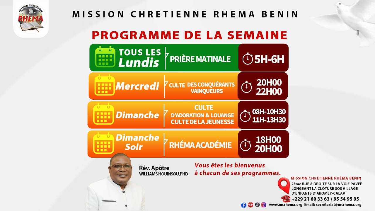 DECLENCHER LA MOISSON |APOTRE WILLIAMS HOUINSOU