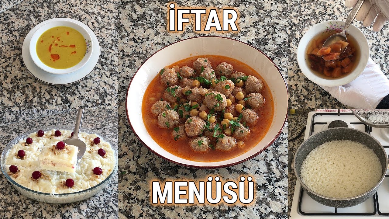 İFTAR MENÜSÜ 5 KOLAY TARİF✅ MERCİMEK ÇORBA💯 SULU KÖFTE💯 PİRİNÇ PİLAVI💯 KARIŞIK HOŞAF💯 GÜLLAÇ💯#iftar