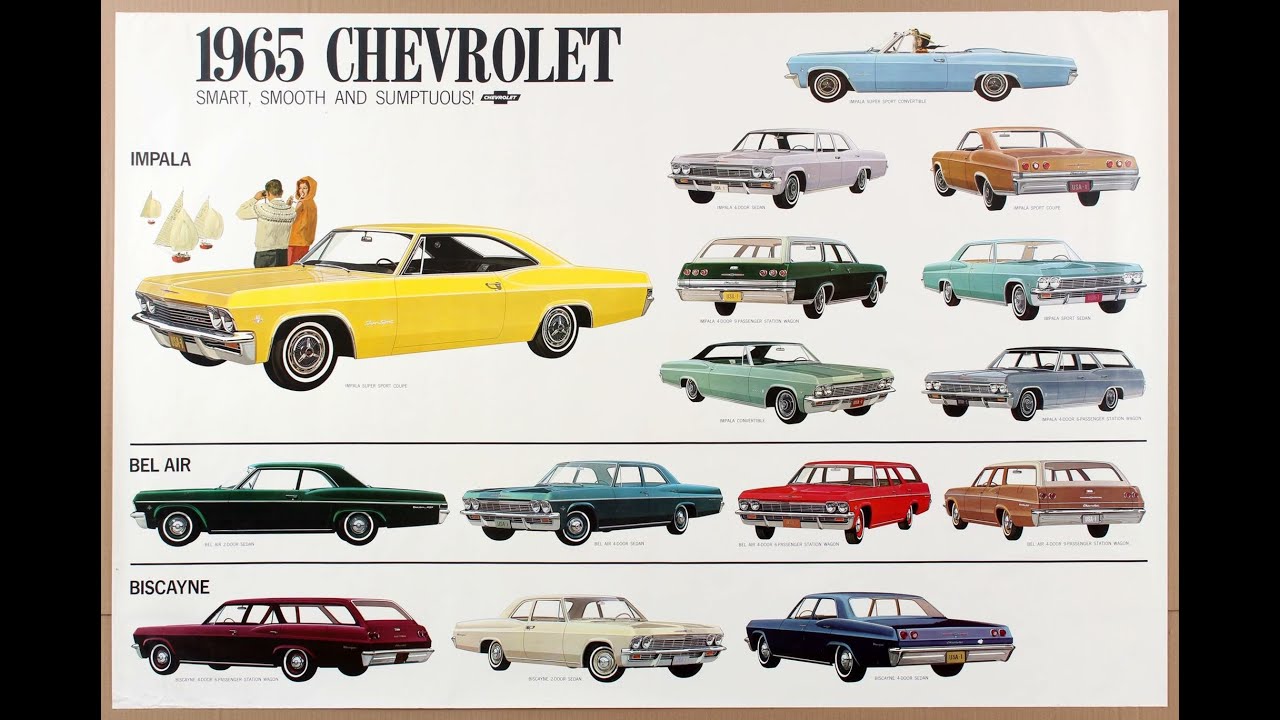 1965 Chevrolet Impala/ Bel Air/ Biscayne/ Caprice Body Style Options. Incredible 15 Different Styles