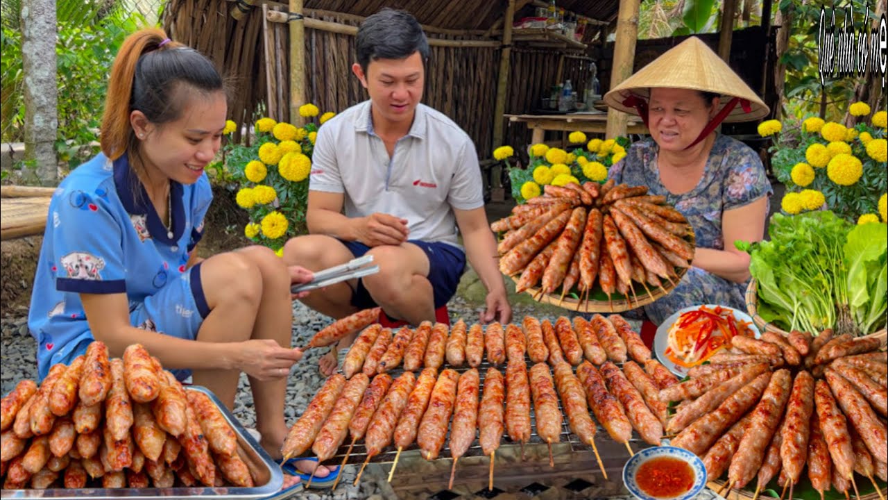 Nem Thịt Nướng Cuốn Bánh Tráng | Món Ăn Ngày Tết Bị Lãng Quên || grilled spring rolls on Tet holiday