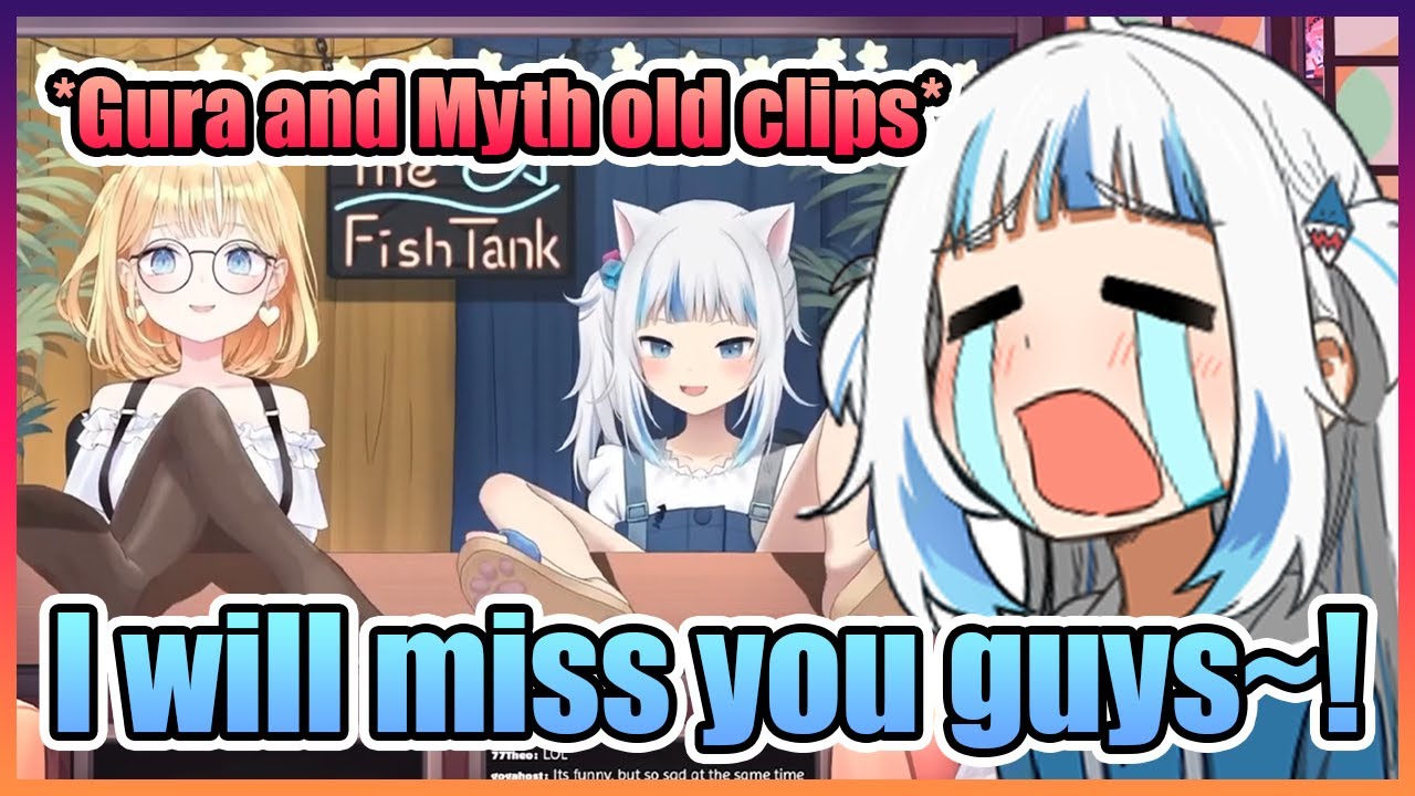 Gura Getting Emotional Watching Her Old Clips With the Myth Girlsl【Hololive】