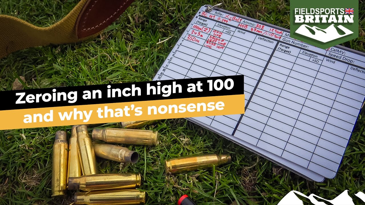 Zeroing an inch high at 100 – and why that’s nonsense