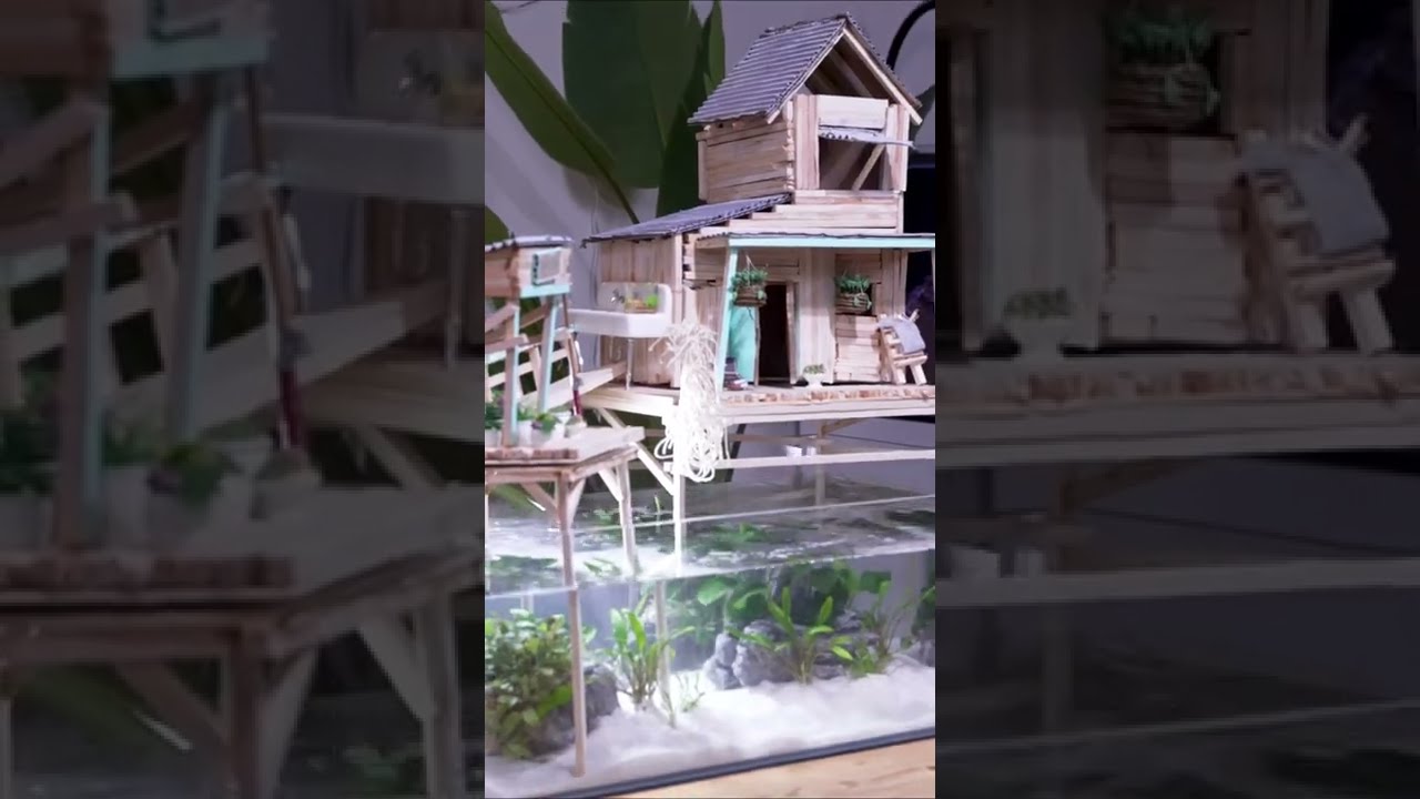 Tiny House with Real Fish 🐠