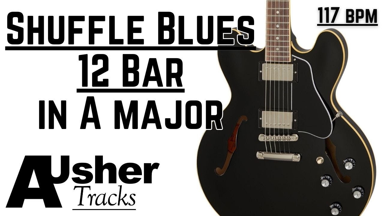 Shuffle 12 Bar Blues Guitar Backing Track Jam in A major