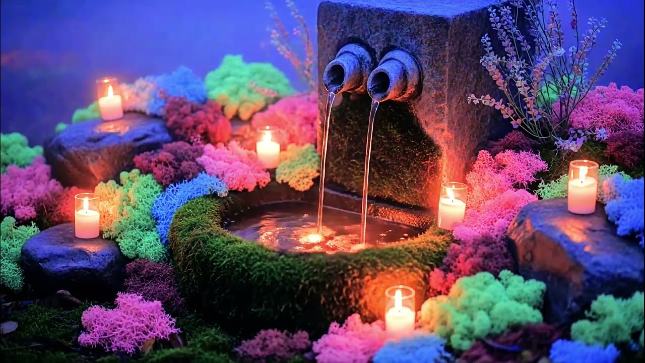 Relaxation Piano & Water Sound  Deep Sleep and Calm Stress Relief Fast