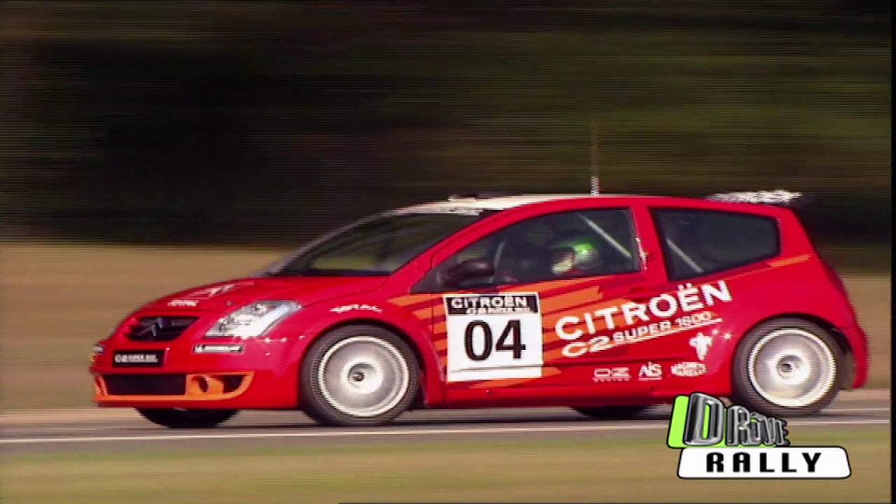 DRIVE RALLY: The Citroen C2 Super 1600. Testing Action / Real Rally Sound / Tarmac Action
