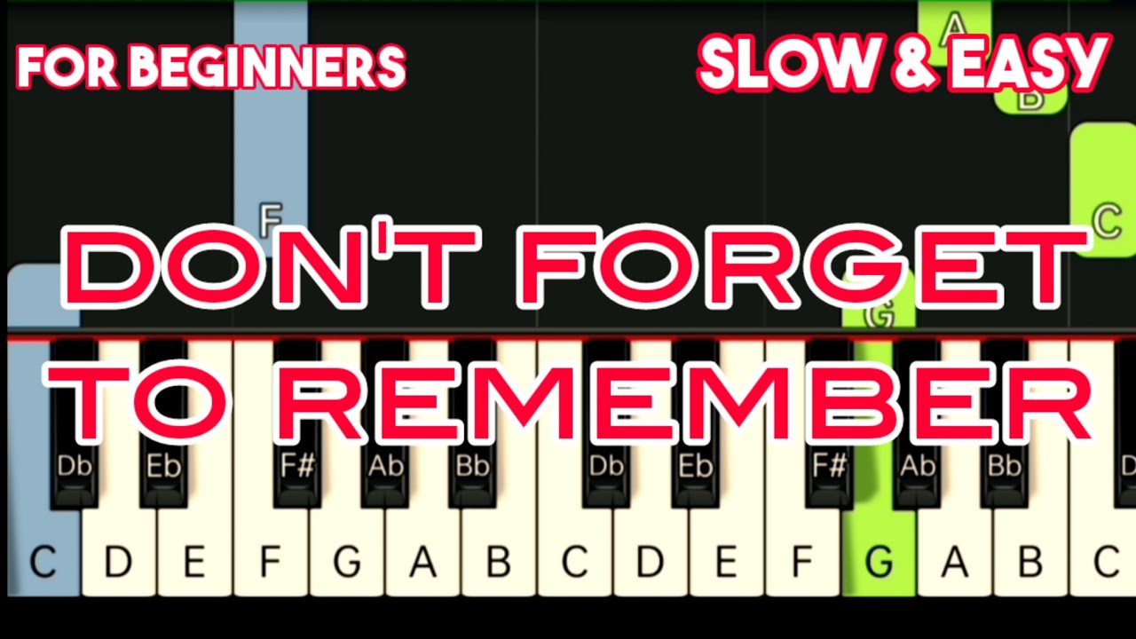 BEE GEES - DON'T FORGET TO REMEMBER | SLOW & EASY PIANO TUTORIAL