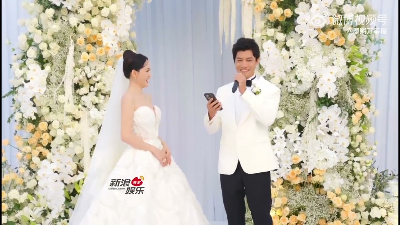 Chen Qiao En chokes up during wedding speech 陈乔恩婚礼致辞哭了