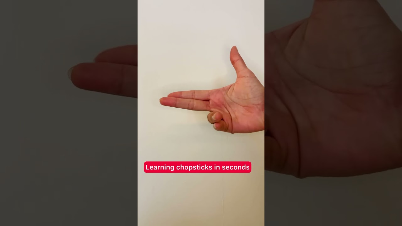 Easy to hold chopsticks tutorial. #tips #trick #fyi