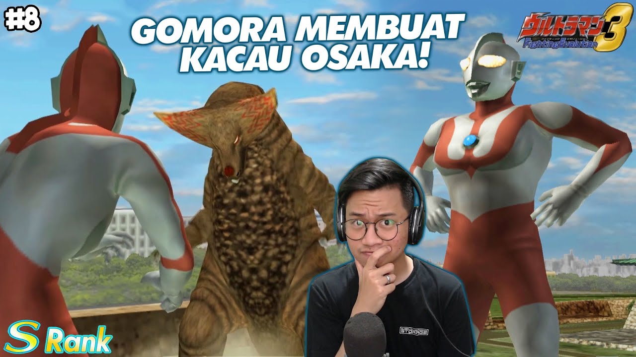 ULTRAMAN MBAH MENYELAMATKAN OSAKA DARI KAIJU EMAS TSUBURAYA! GOMORA KITA POTONG! [Ultraman FE3 #8]