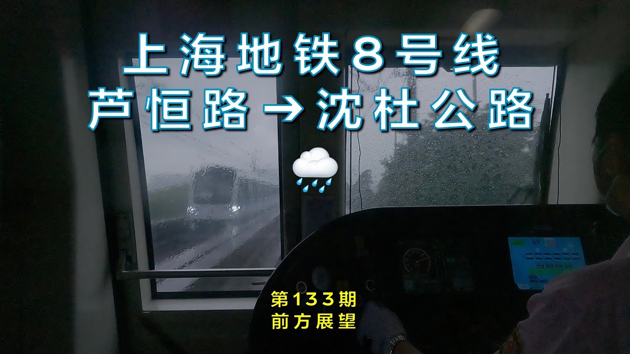 【4K60fps前方展望】上海地铁8号线芦恒路–沈杜公路（第133期）