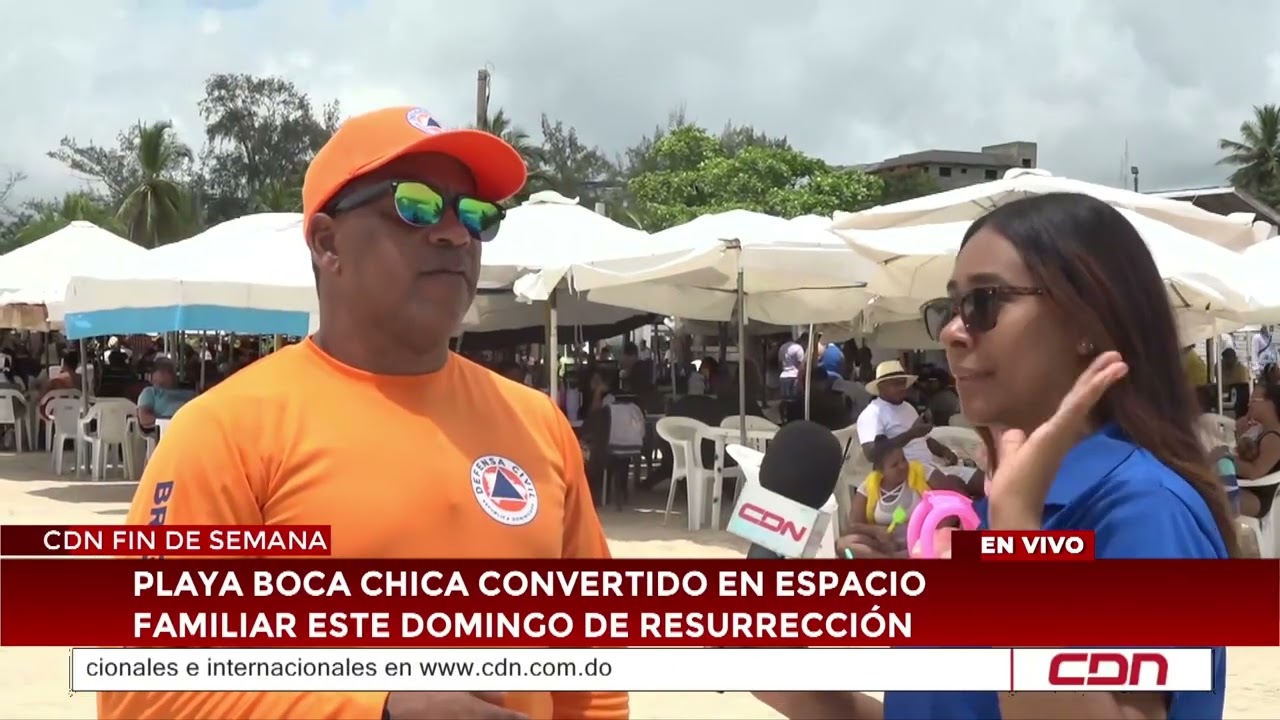 Playa Boca Chica convertido en espacio familiar este Domingo de Resurrecci&oacute;n