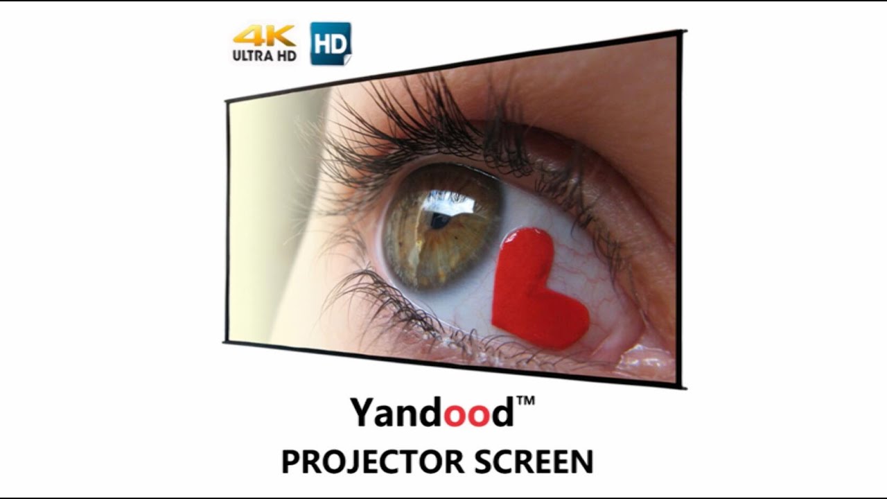 Yandood Projector Movie Screen HD Double Sided Foldable Portable Projection Screen