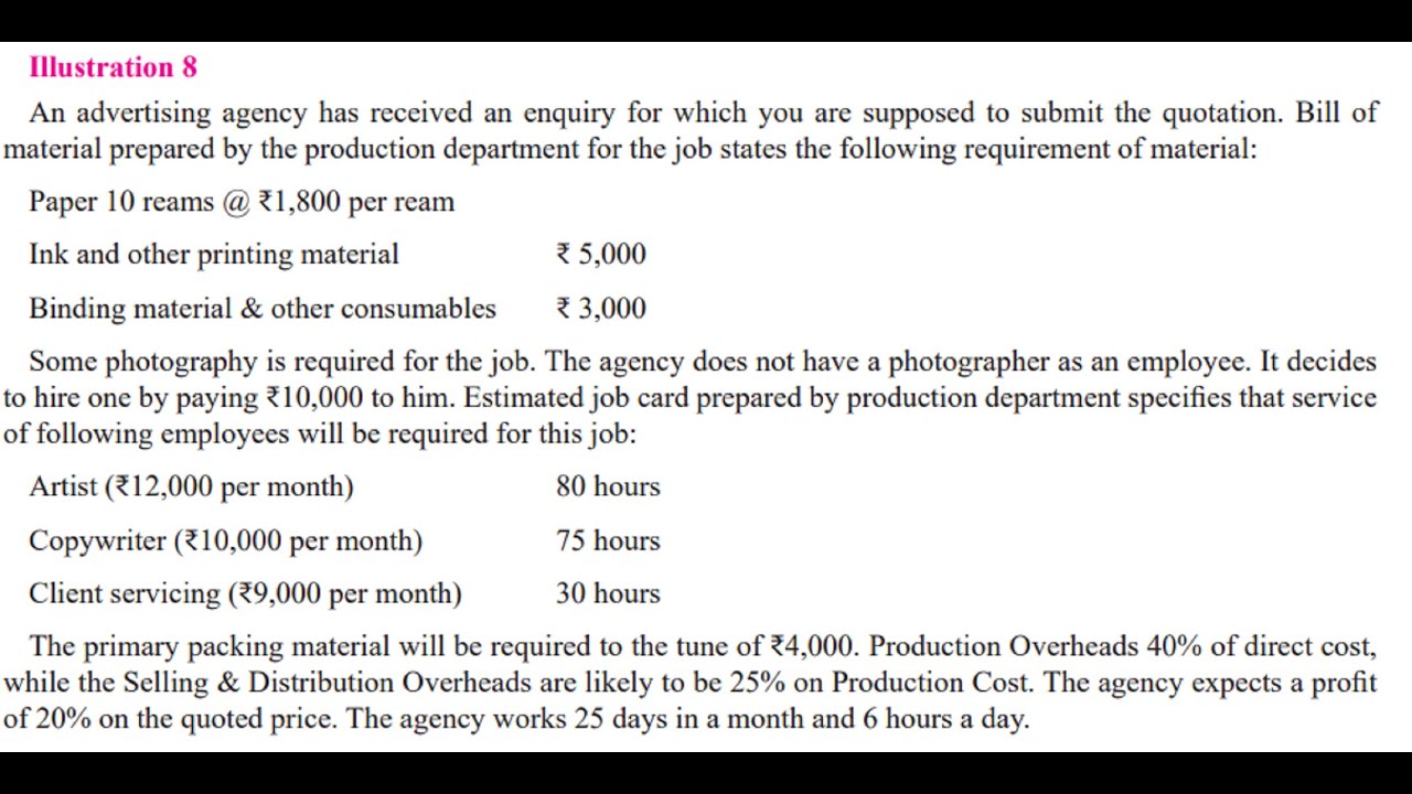 CMA INTER NEW SYLLABUS II PAPER 8, COST ACCOUNTING II COST SHEET ILLU 8, II ICMAI Pg 45 BY H L GUPTA