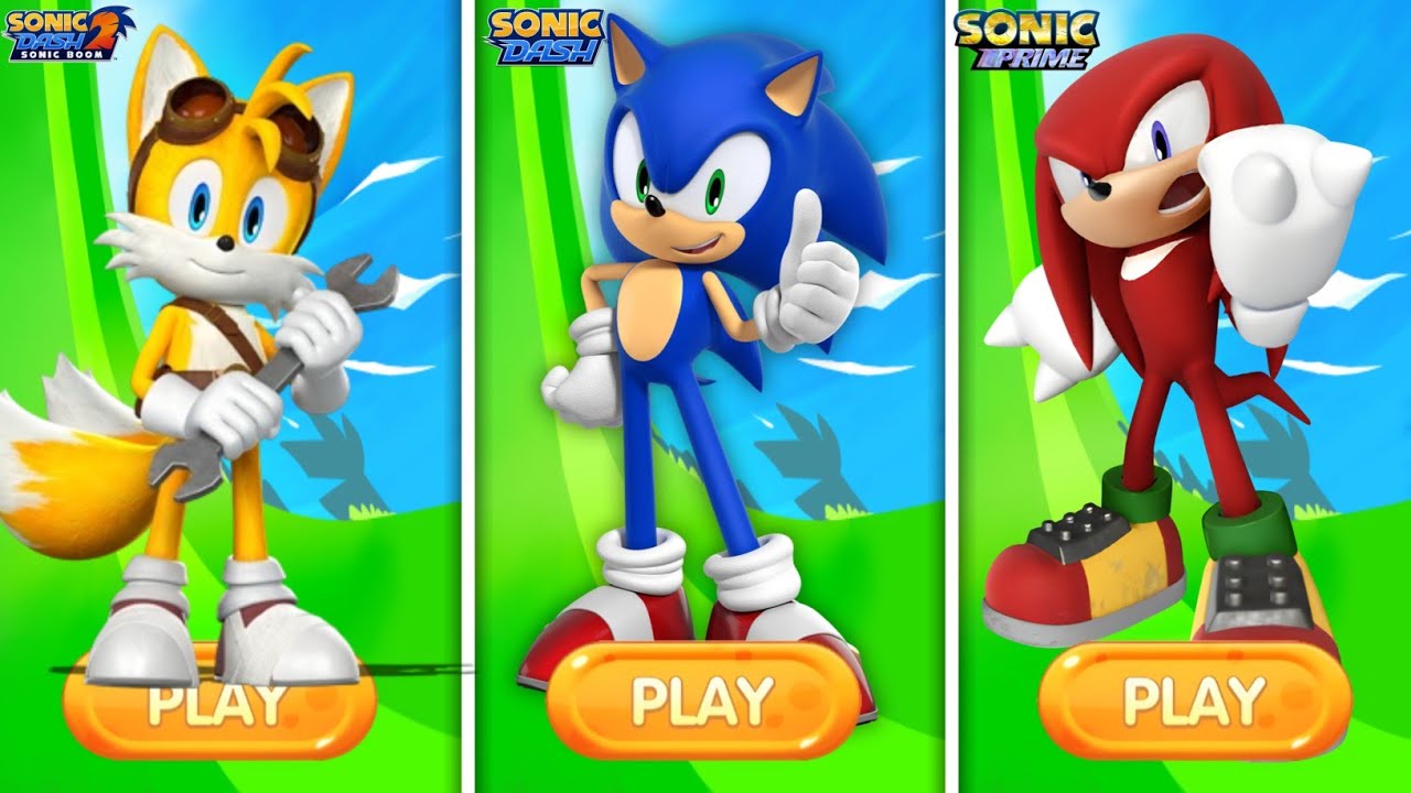 Sonic Dash Vs Sonic Boom Vs Sonic Prime Dash - Sonic Vs Shadow Vs Tails - Epic Run 