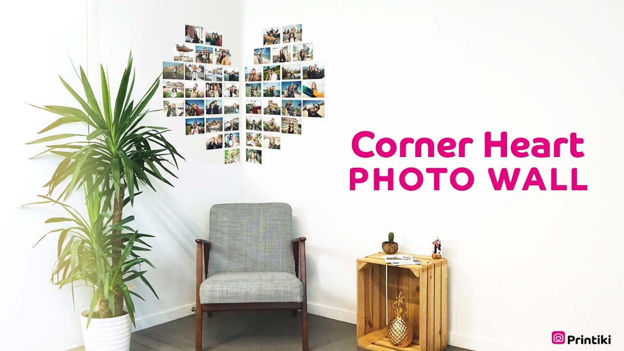 Creating a Heart Corner Photo Wall