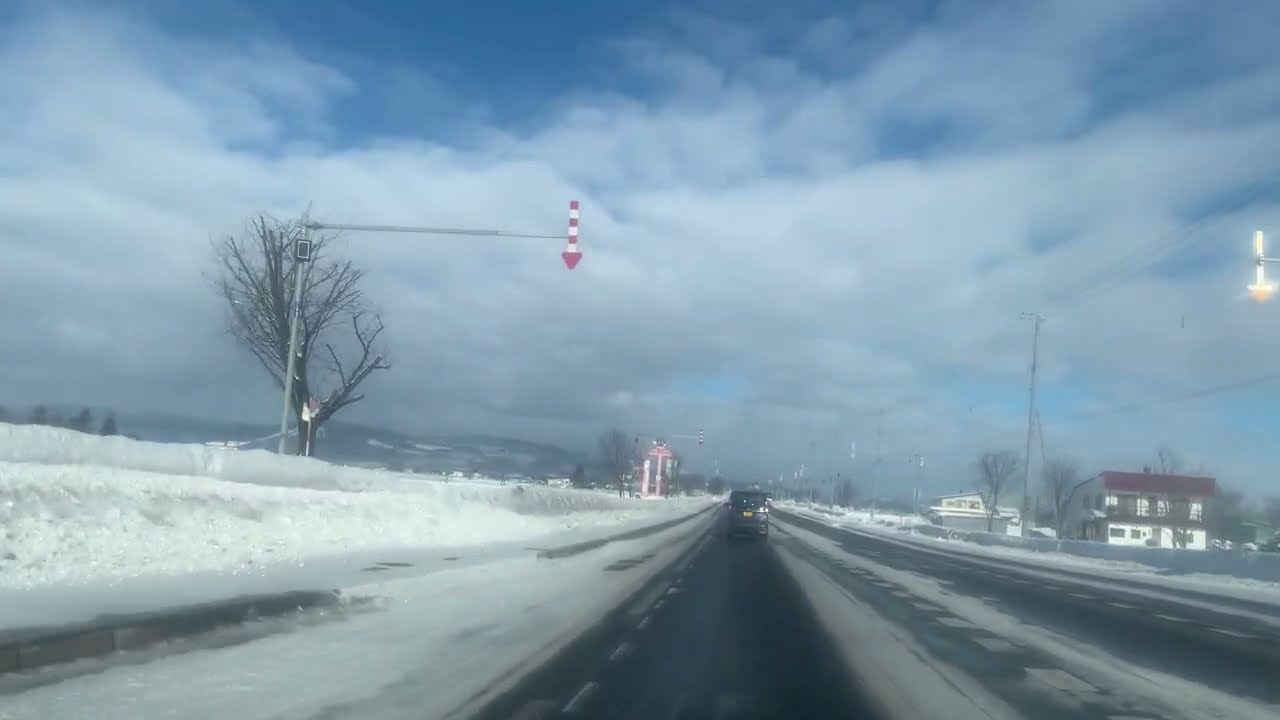 隧道から峠下へ|雪国ドライブ