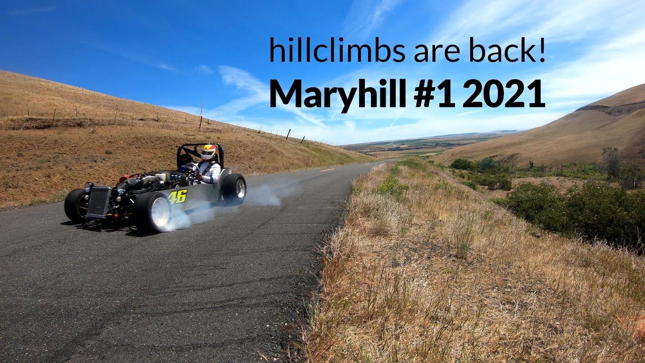 Hill climbs are back! Maryhill 2021 - action, crash, and full run with pure sound (rough edit)