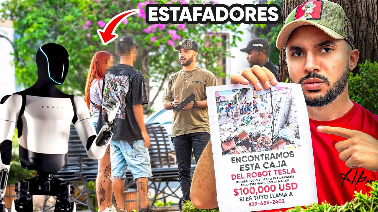 Cazamos MENTIROSOS usando un ROBOT TESLA que no existe 😳⚡