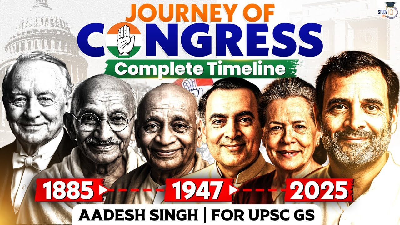 Complete History of Congress Explained Through Animation | Aadesh Singh | StudyIQ IAS